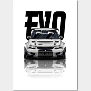 Mitsubishi Lancer Evolution Evo 9, IX, JDM Car Posters and Art